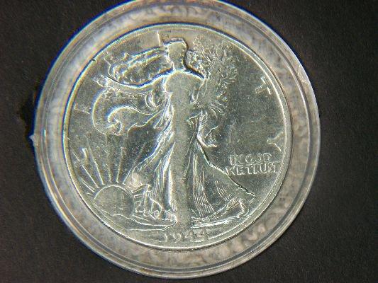 1944 D Walking Liberty 1/2 Dollar 1944 Mercury Dime