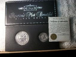 1944 D Walking Liberty 1/2 Dollar 1944 Mercury Dime