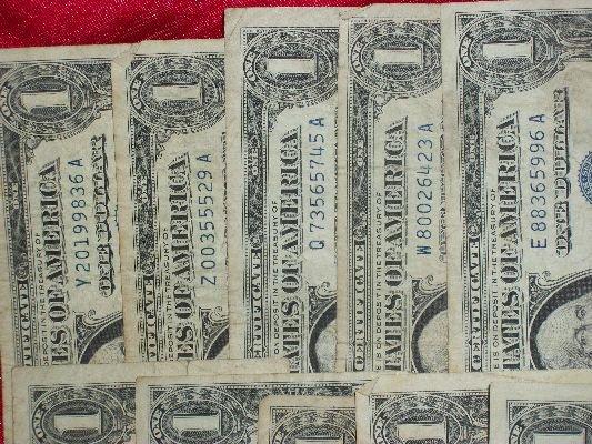 (10) $1.00 Silver Certificates