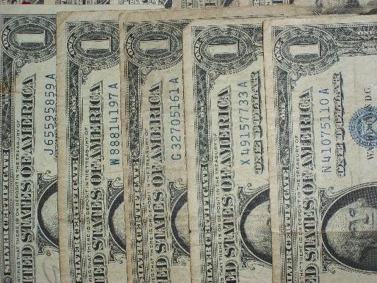 (10) $1.00 Silver Certificates