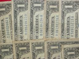 (10) $1.00 Silver Certificates