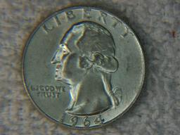 1964 D Silver Washington Quarter