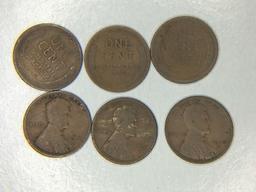 (6) 1917 D Lincoln Cent