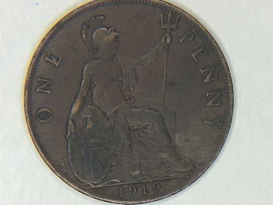 1919 Great Britain Large Cent World War One Era