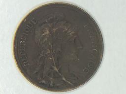 1917 France 10 Centimes Large Cent