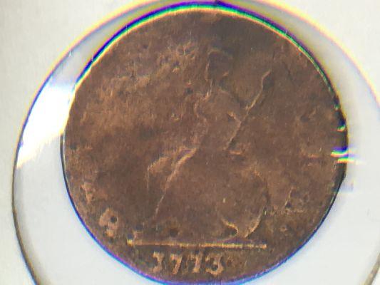 1773 BRITISH FARTHING