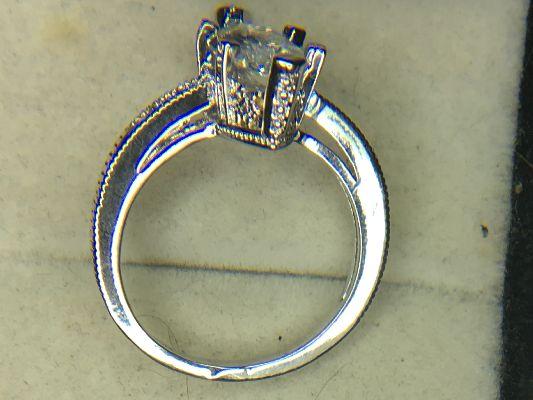 .925 Ladies 3 Carat Marquise Gemstone Engagement Ring