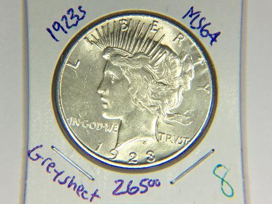 1923 S Peace Dollar