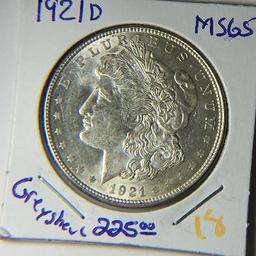 1921 D Morgan Dollar