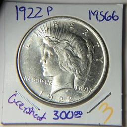 1922 P Peace Dollar