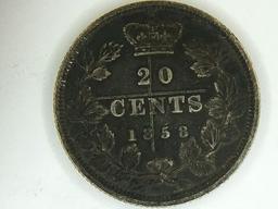 1858 Canada 20 Cent