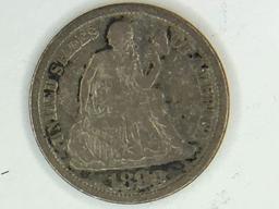 1890 S Liberty Seated Dime