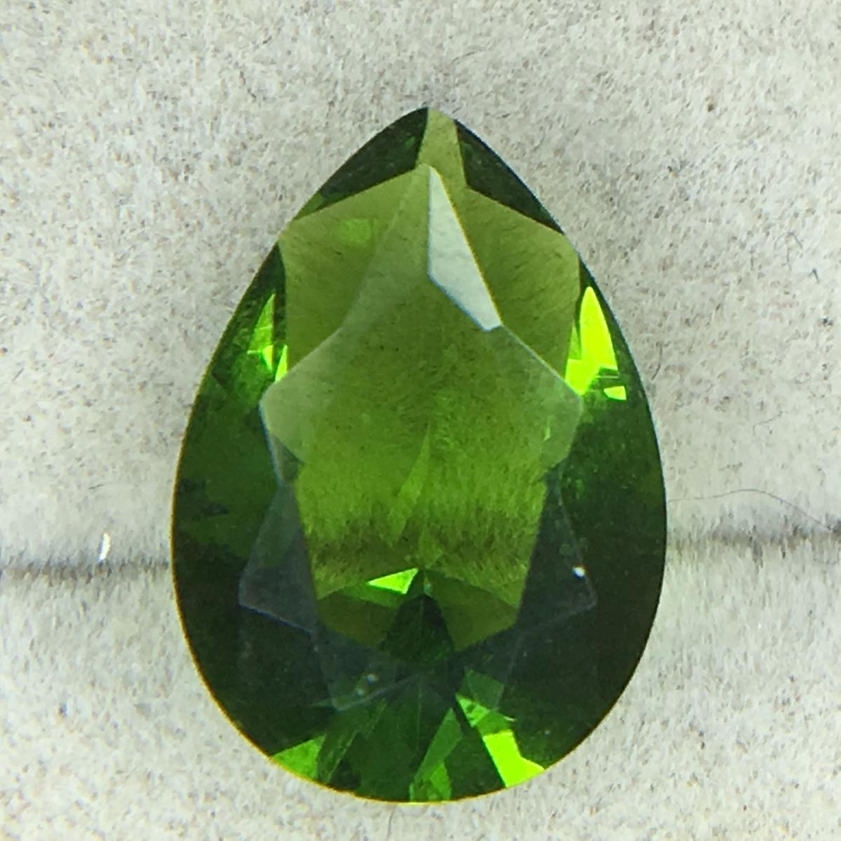 3.66 Carat Pear Shaped Peridot