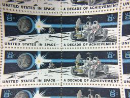 (50) 8 Cent U. S. In Space A Decade Of Achievement Sheet