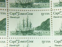 (50) 13 Cent U. S. Captain Cook Sheet