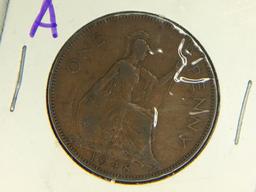 1912 & 1948 British Penny