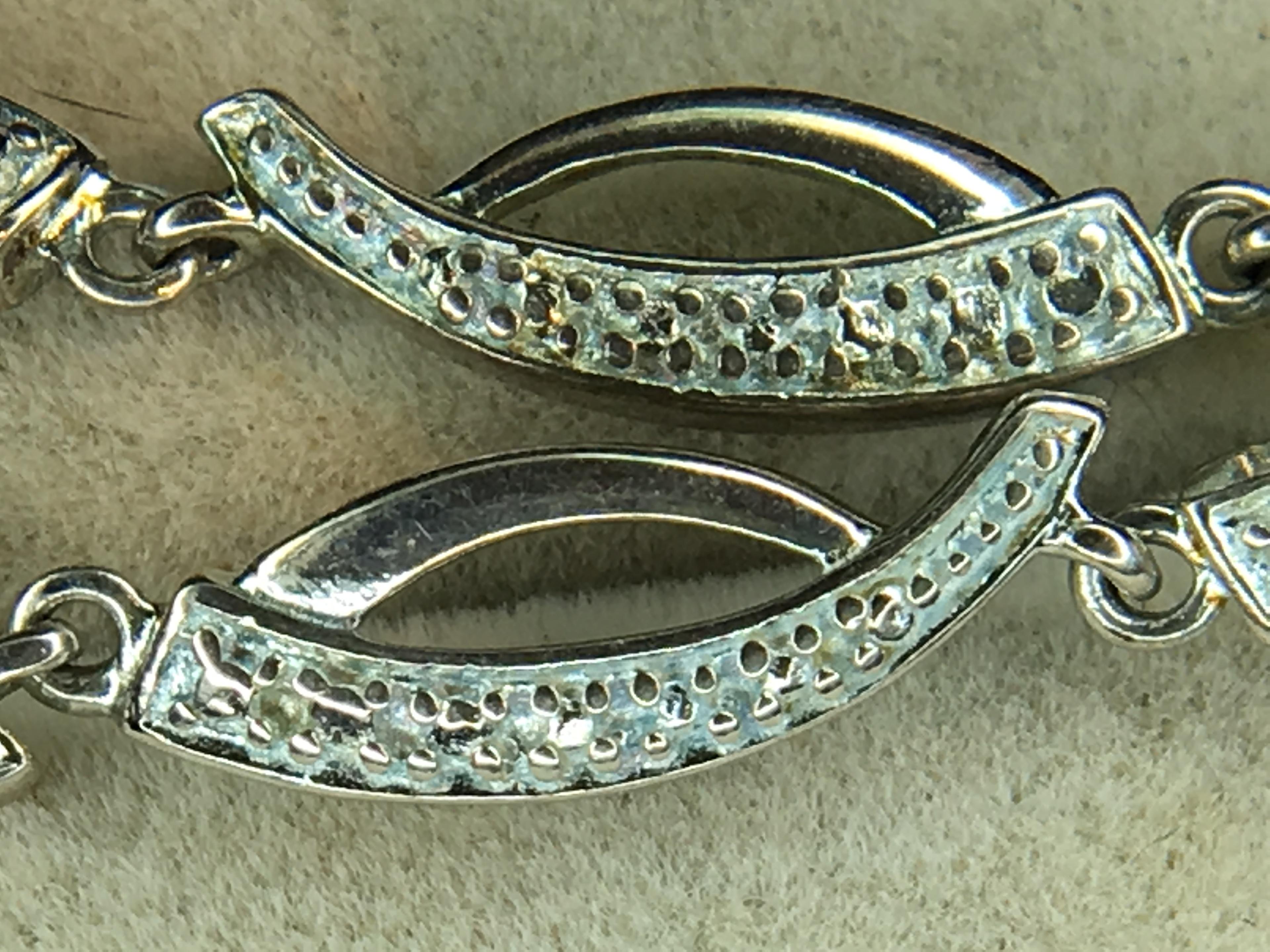 .925 Sterling Silver Ladies Gemstone Bracelet