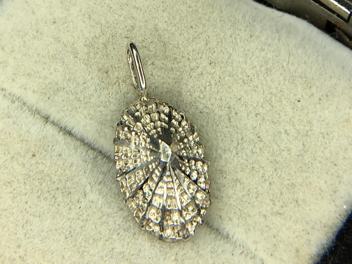 .925 Sterling Silver Ladies Seashell Pendant