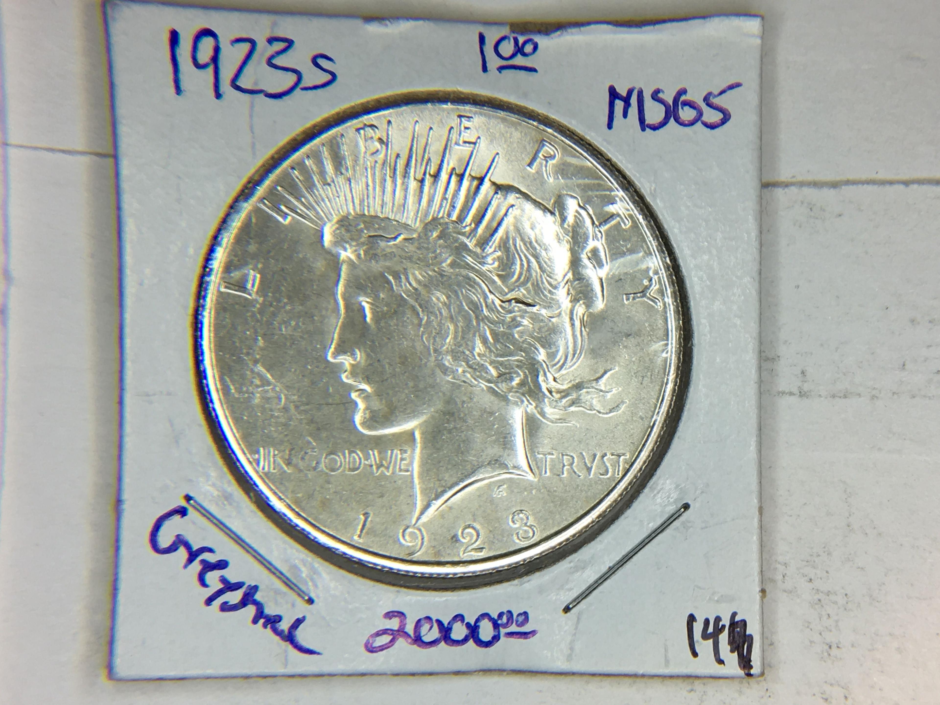 1923 S Peace Dollar