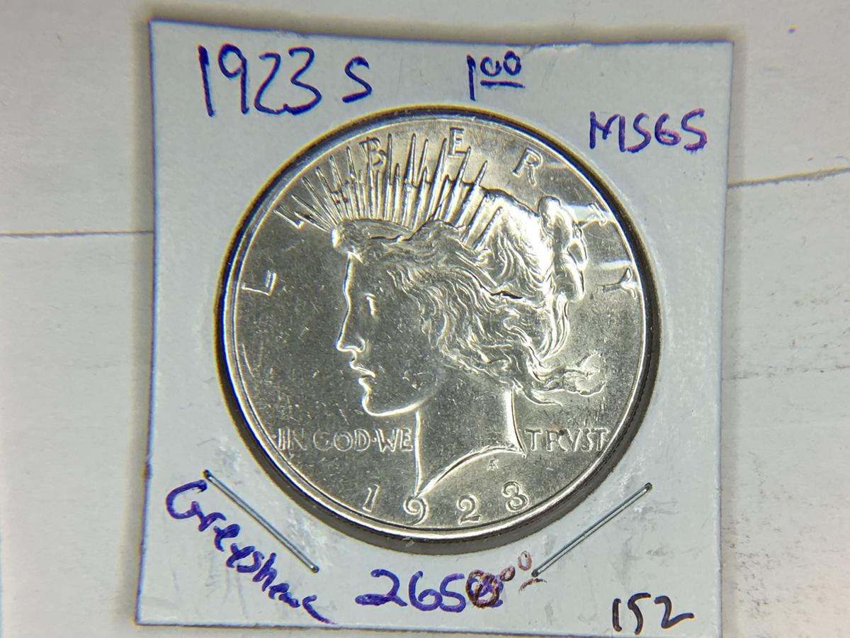 1923 S Peace Dollar