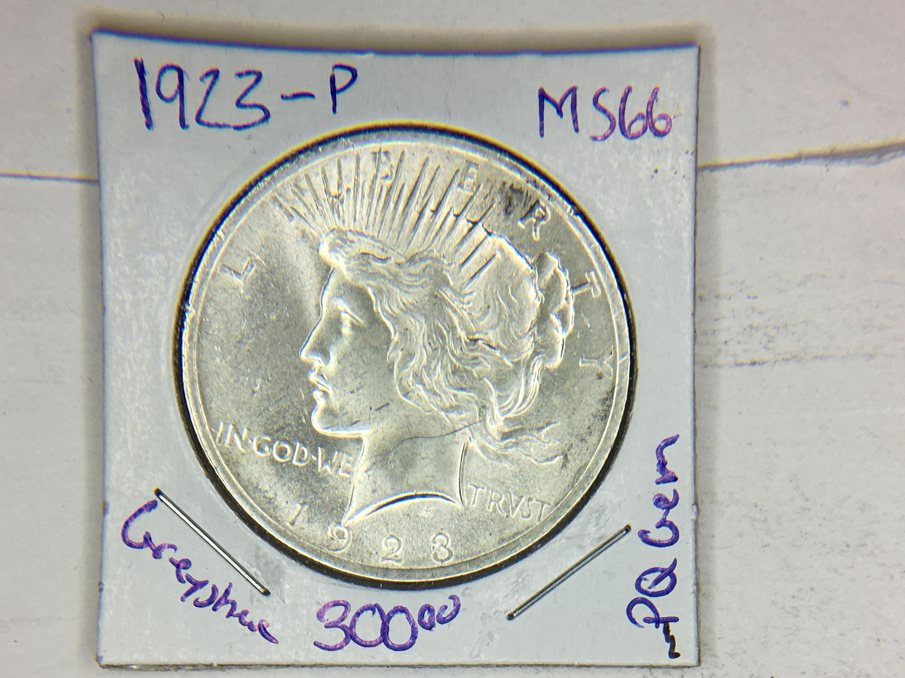 1923 Peace Dollar