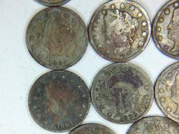 (19) Liberty Nickels