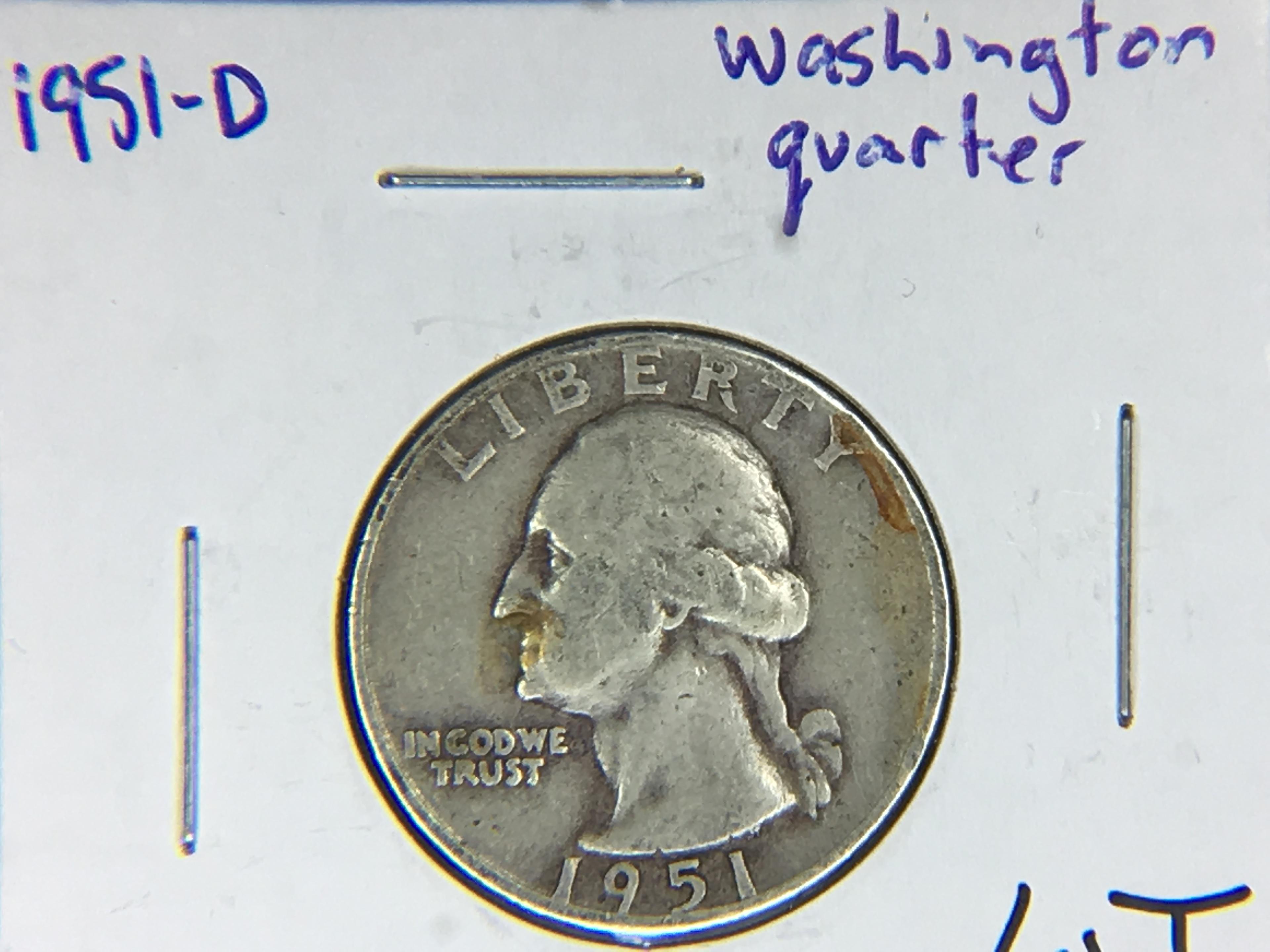 1951 D Washington Quarter