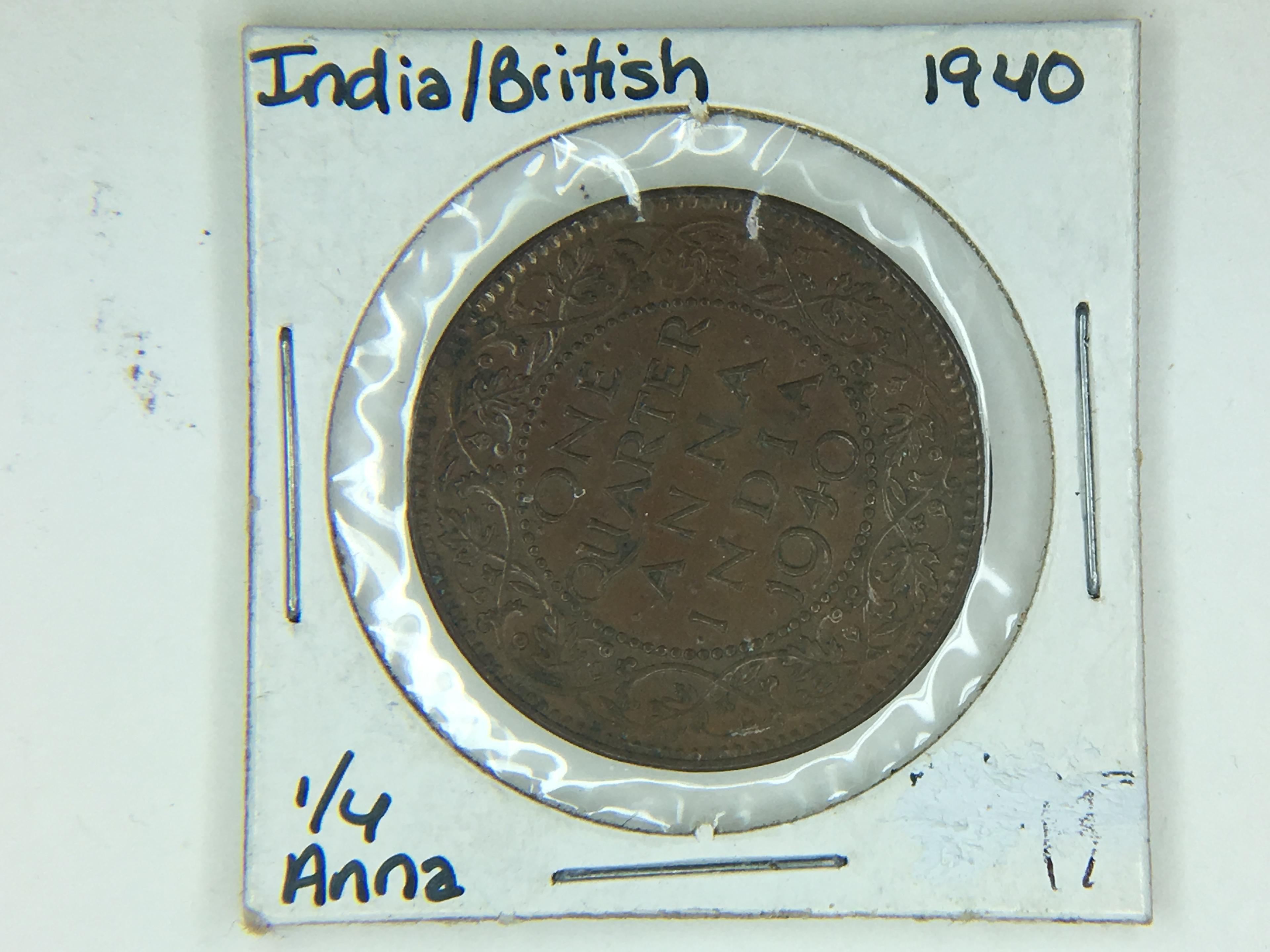 1940 British / India 1/4 Anna