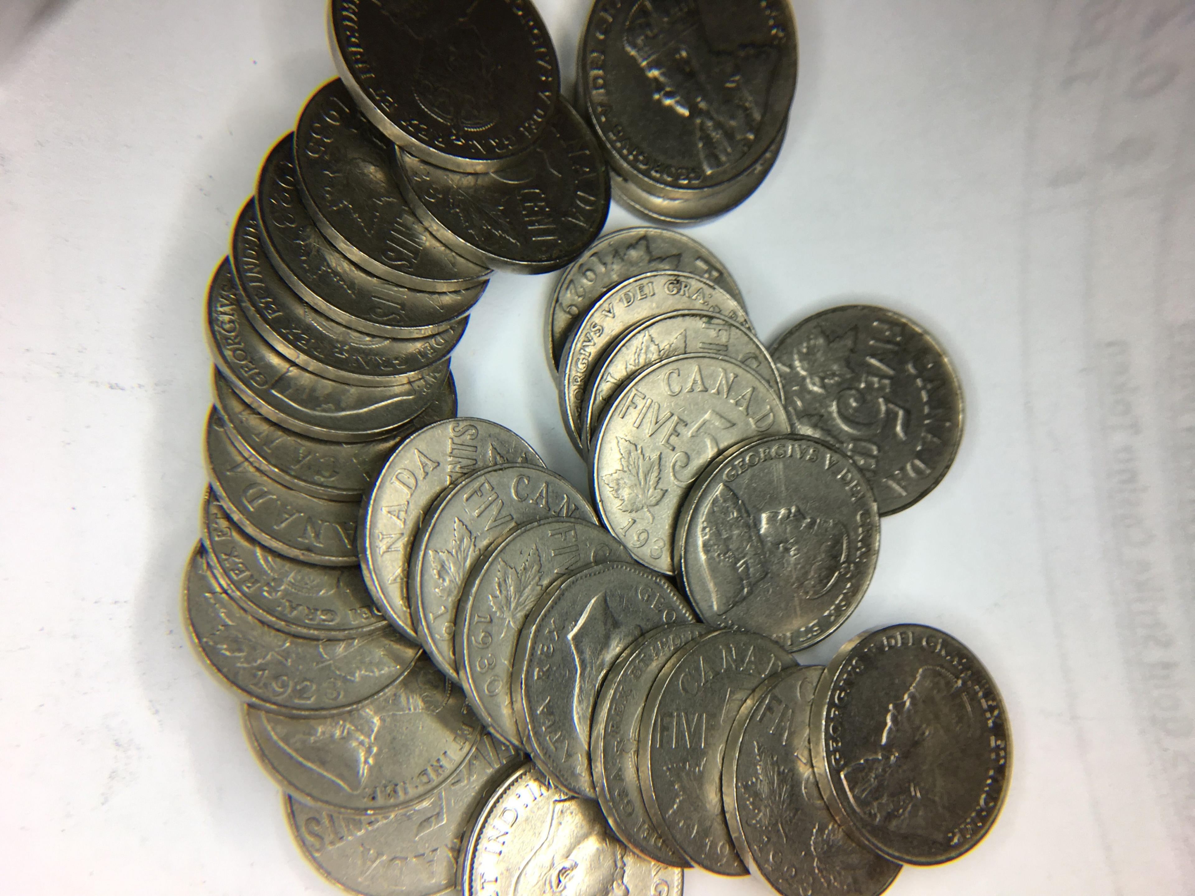 (30) Canadian Nickels 1920s &1930s