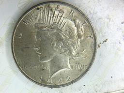 1922 Peace Silver Dollar