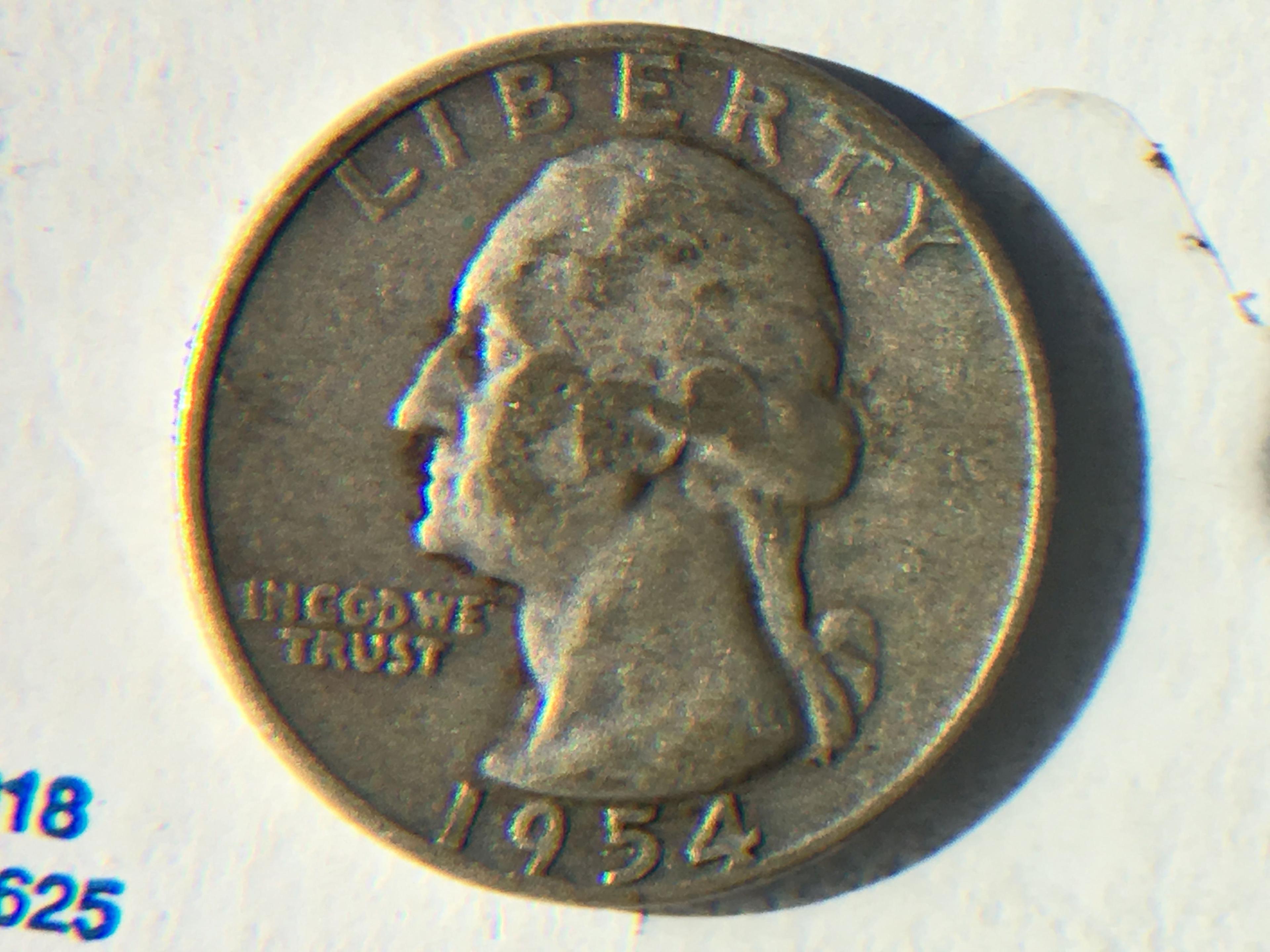 1954 D Silver Washington Quarter