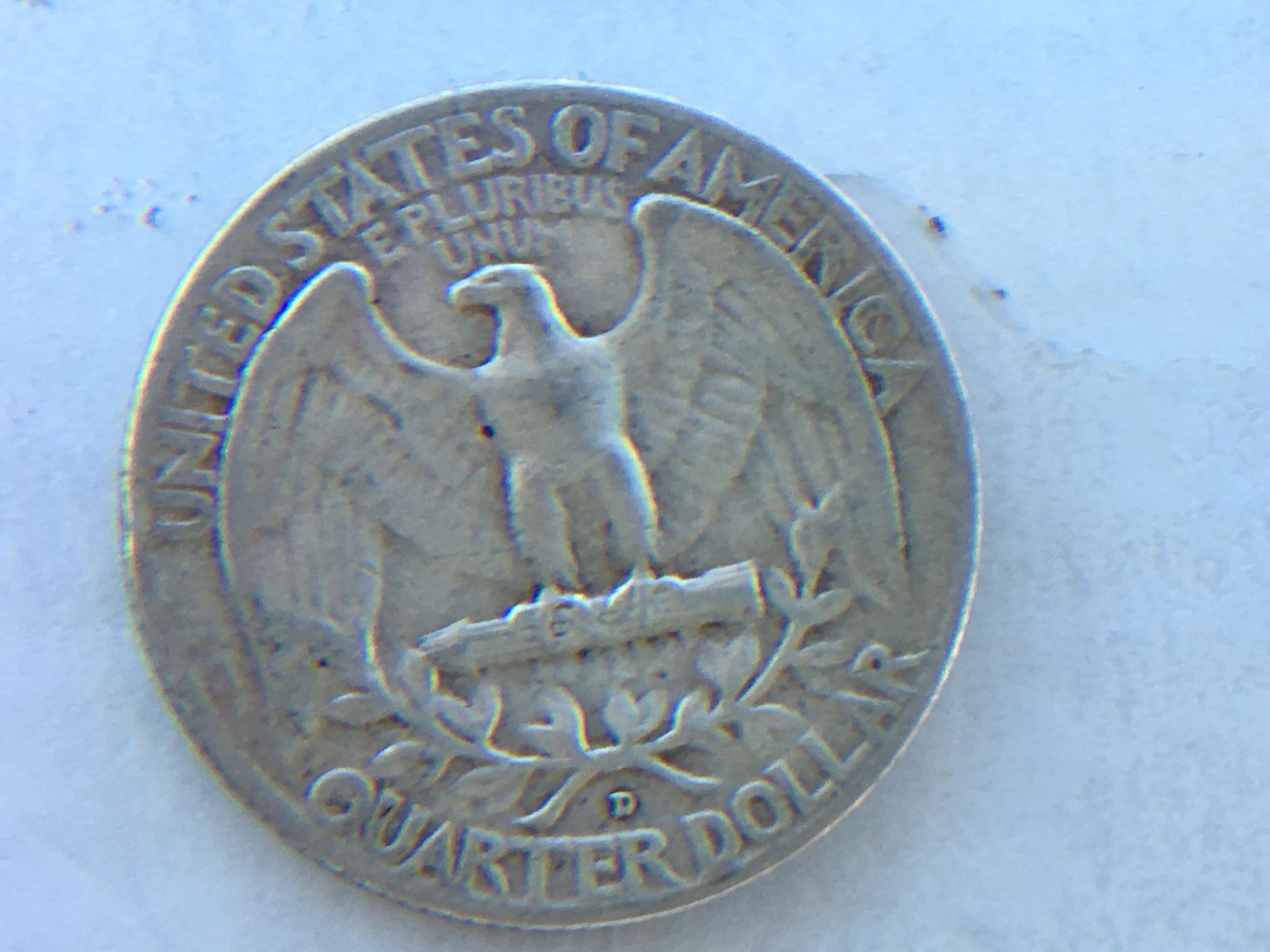 1957 D Silver Washington Quarter