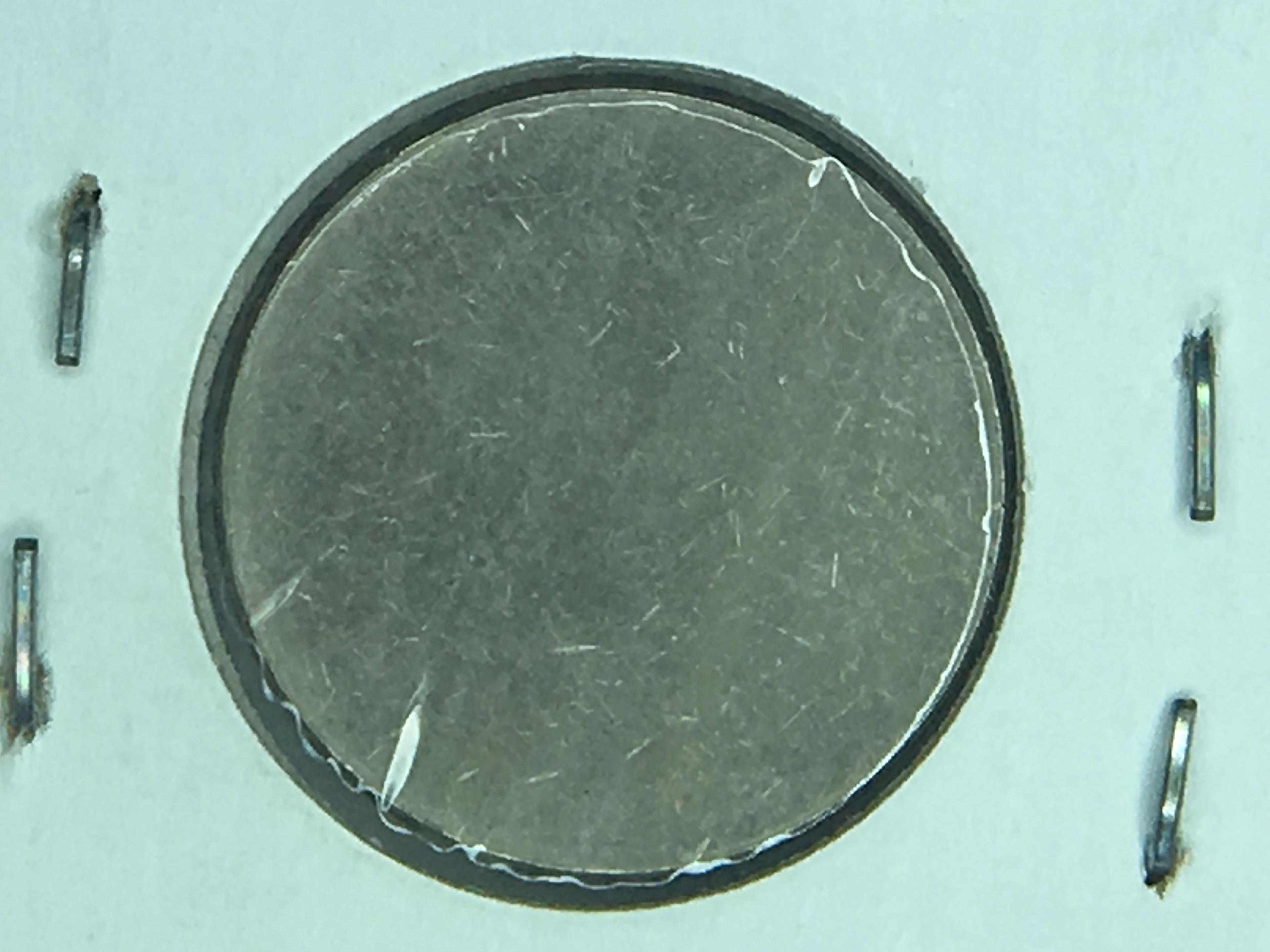 1950 D Jefferson Nickle, Blank Die Dime Planchet