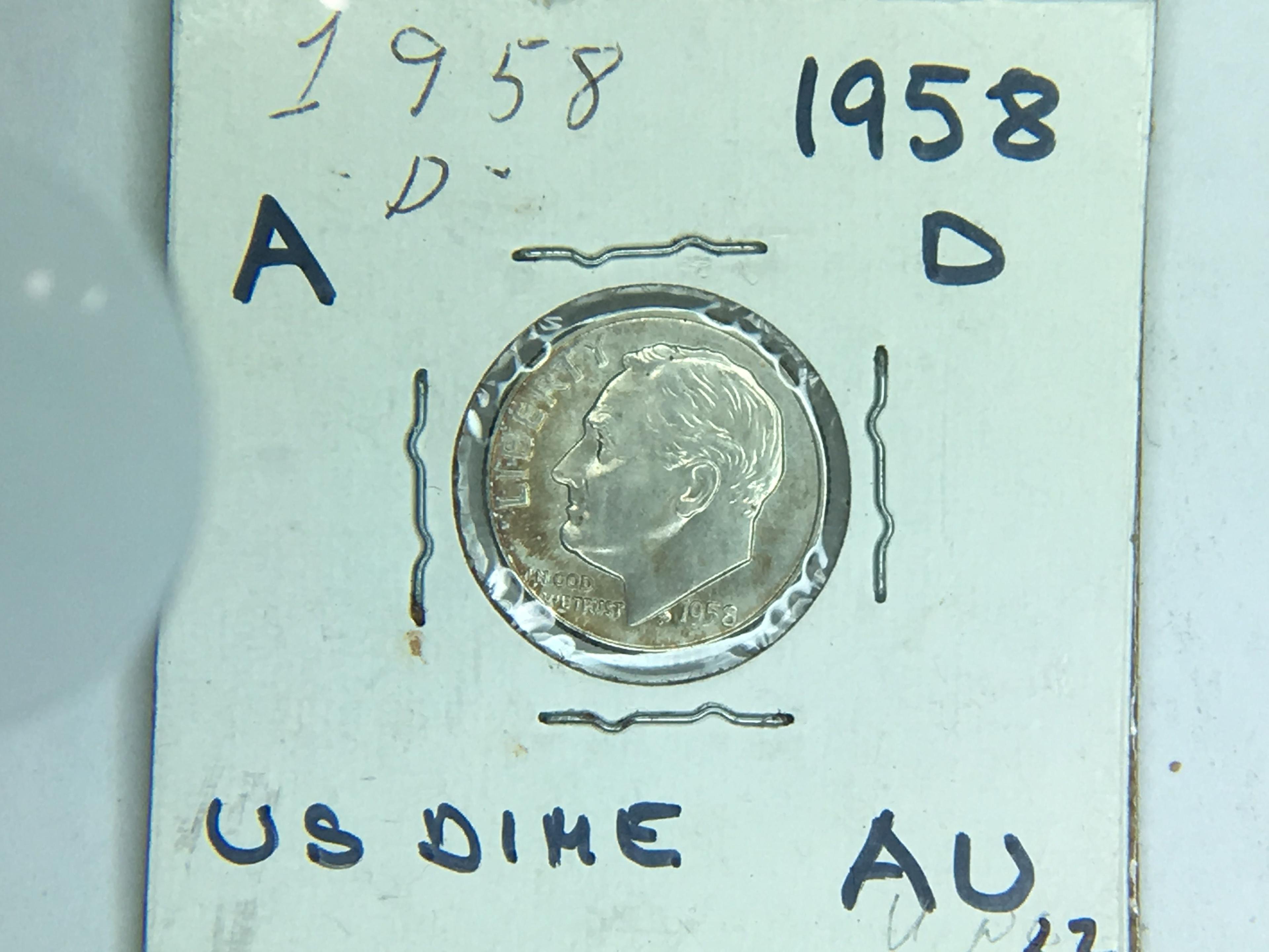 1958 D Silver Roosevelt Dime