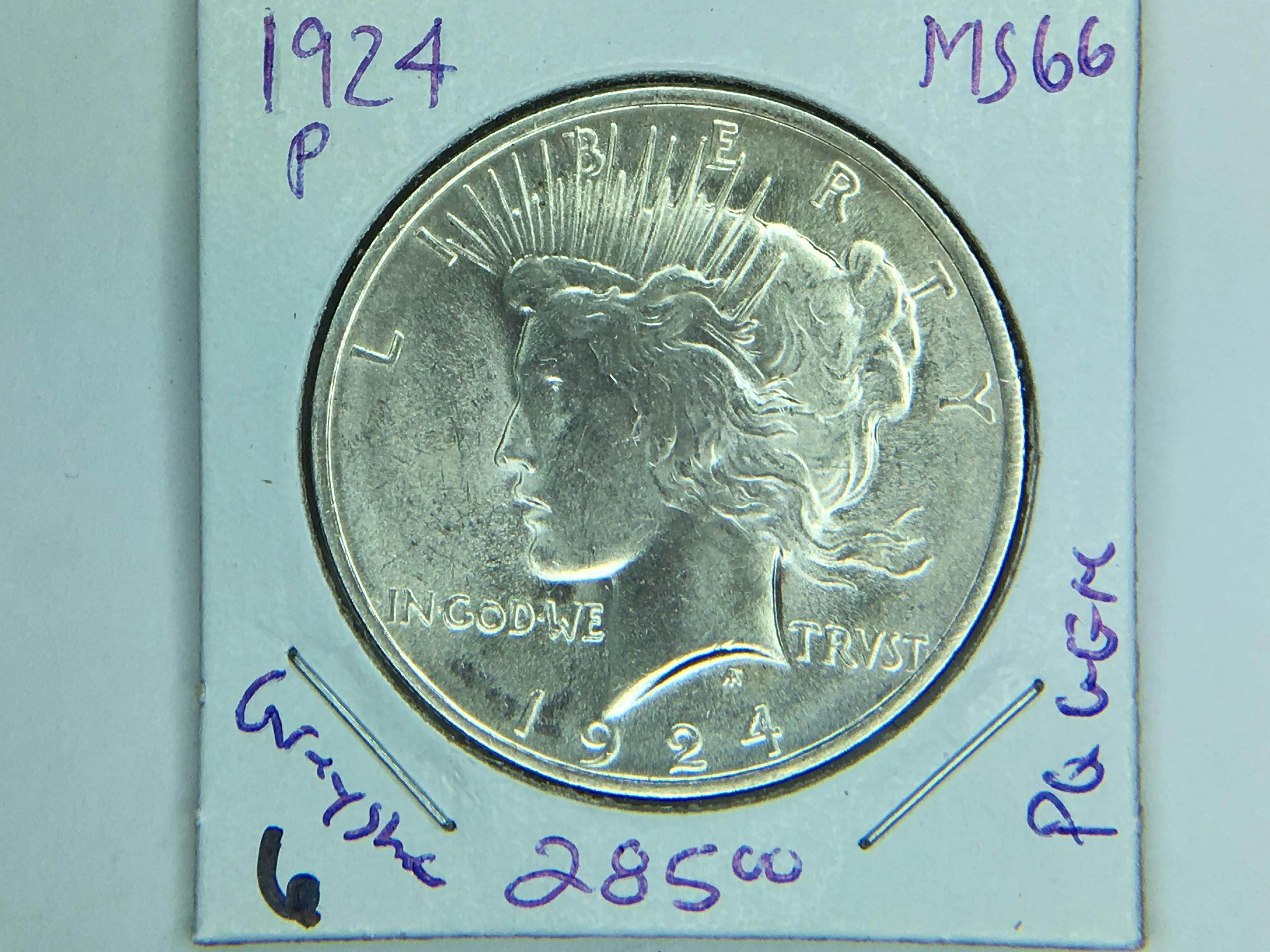 1924 P Peace Dollar