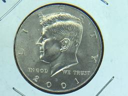 (2) Kennedy Half Dollars 1971 D, 2001 D