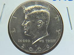 (2) Kennedy Half Dollars 2001 S, 2006 P
