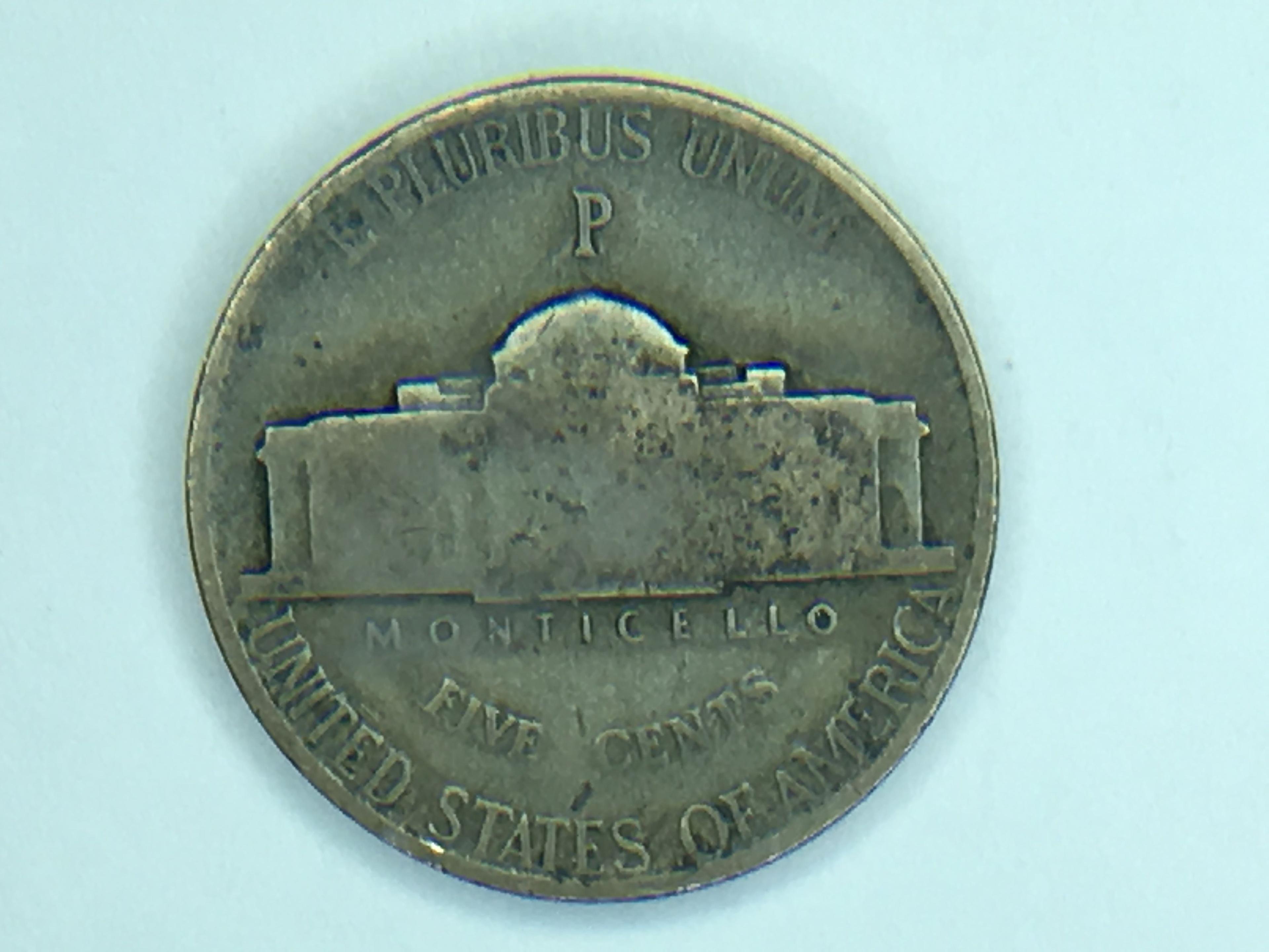 1943 P Silver War Nickel