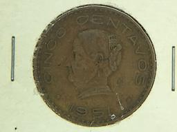 1951 Mexico 5 Centavos