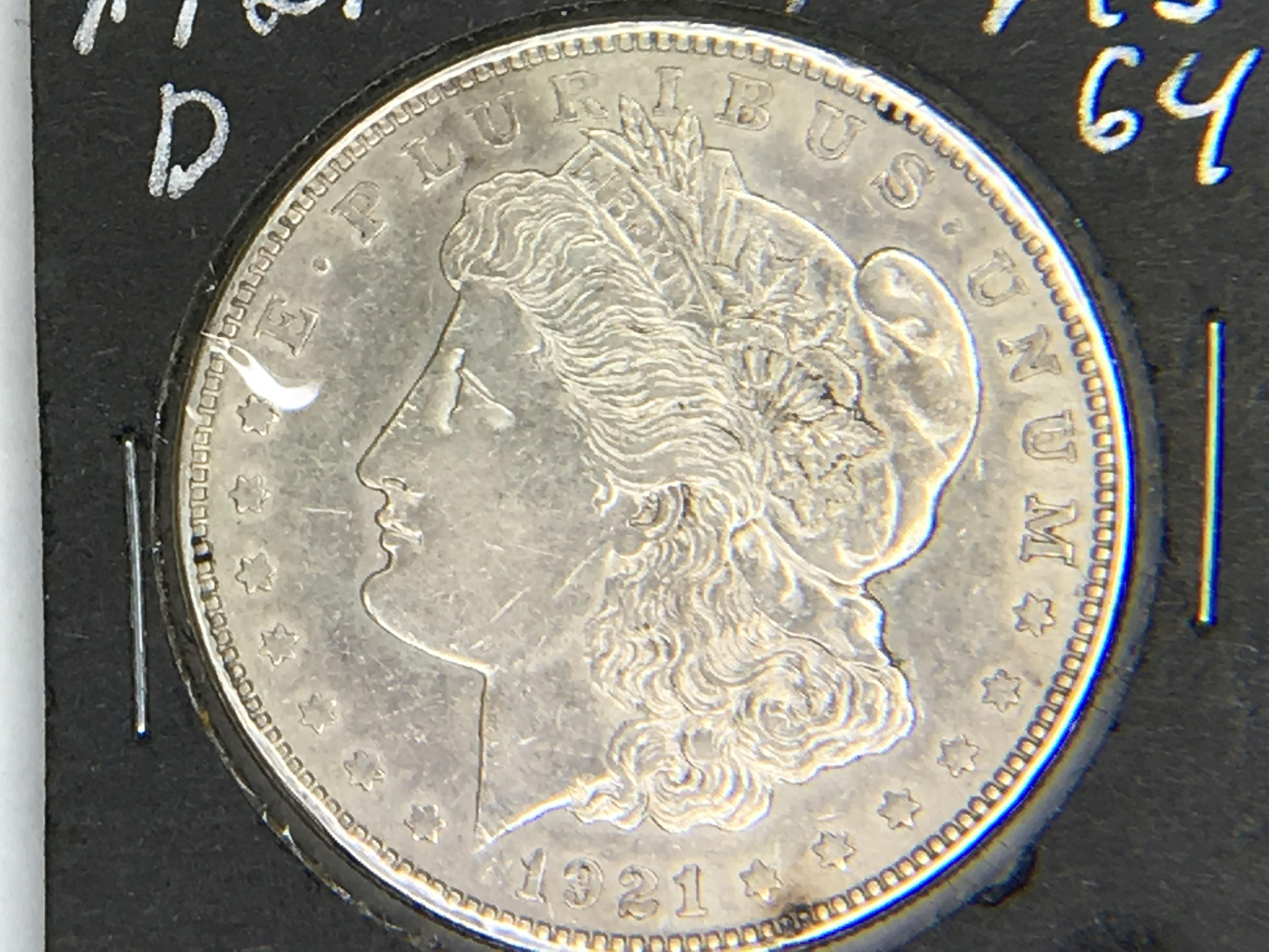 1921 D Morgan Dollar