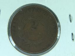 1864 2 Cent Copper