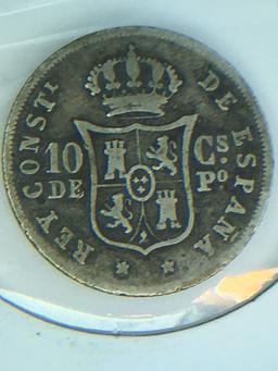 1885 Spain 10 Centisimo