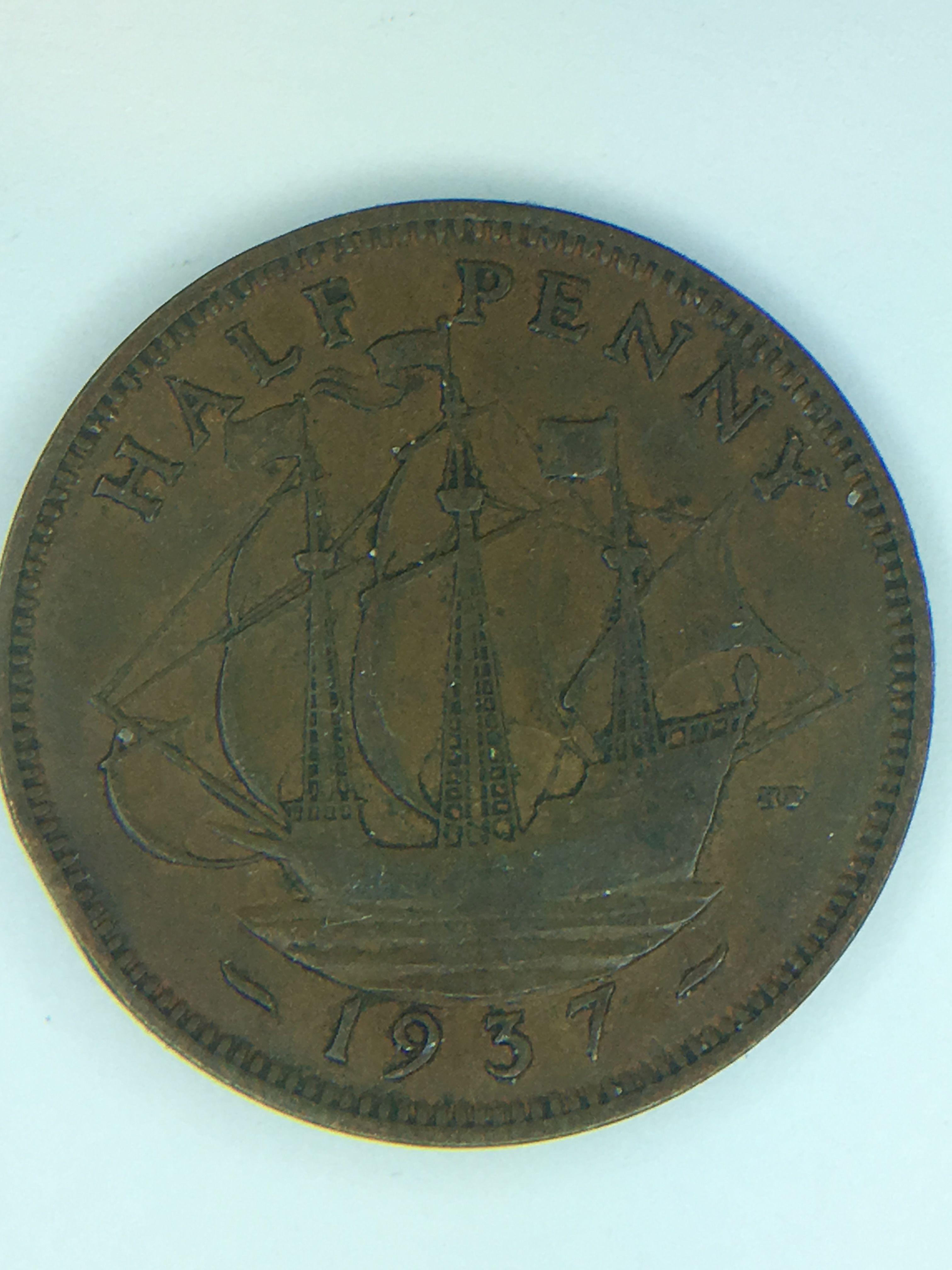 (2) British Half Penny 1937 & 1951