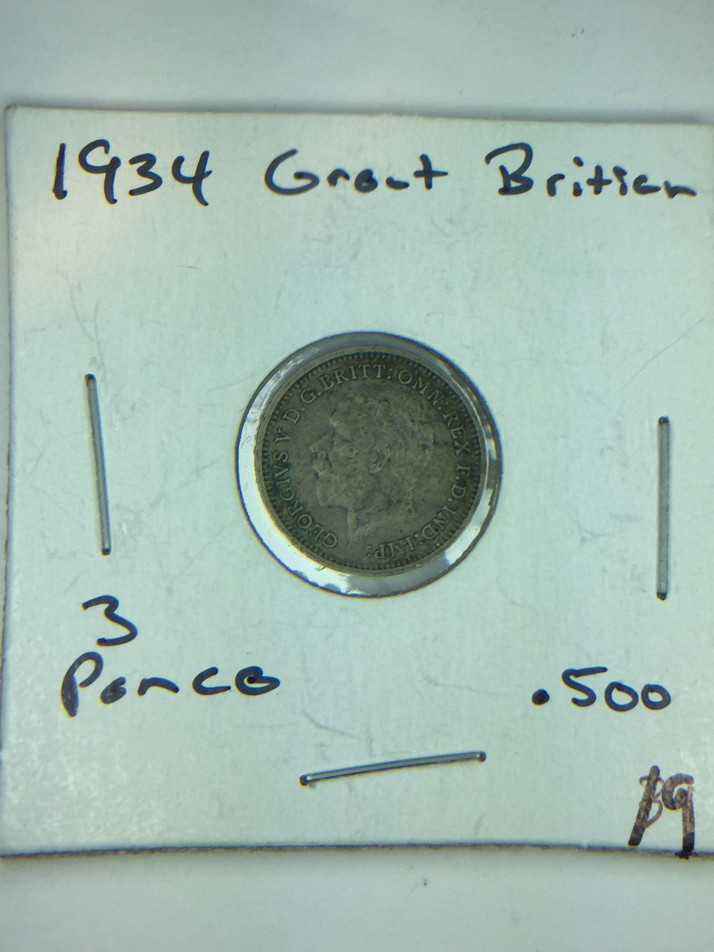 1934 Great Britian 3 Pence