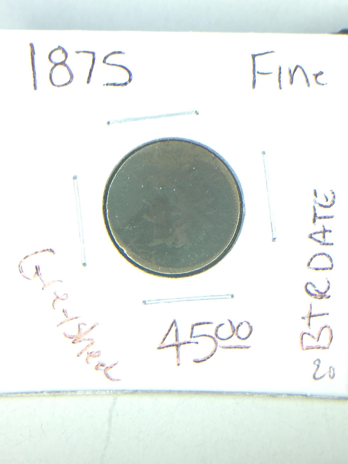 1875 Indian Head Cent