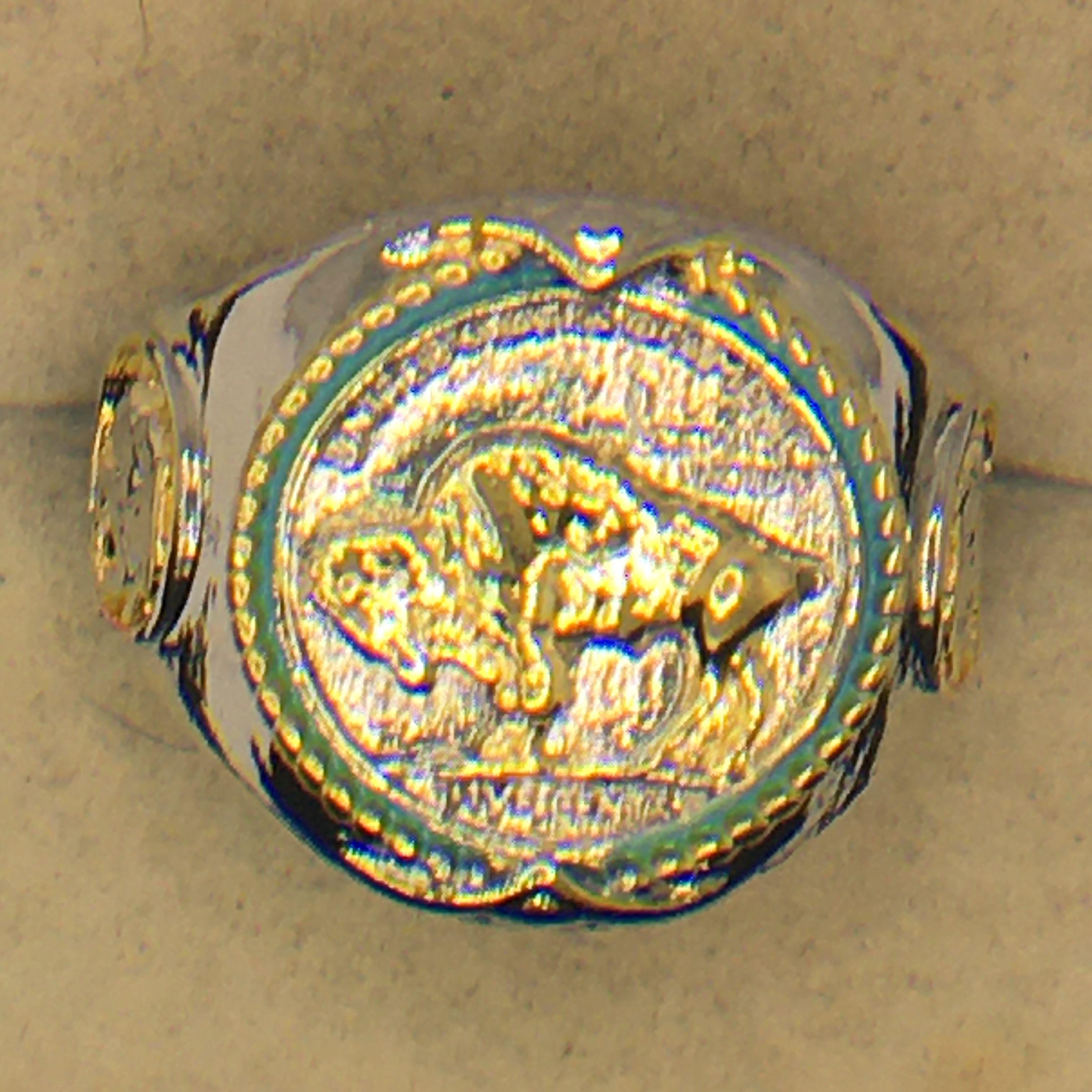 .925 Sterling Silver Unisex Buffalo Ring