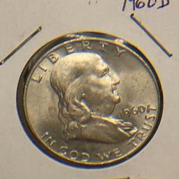 (8) 1960 – D Franklin Half Dollars