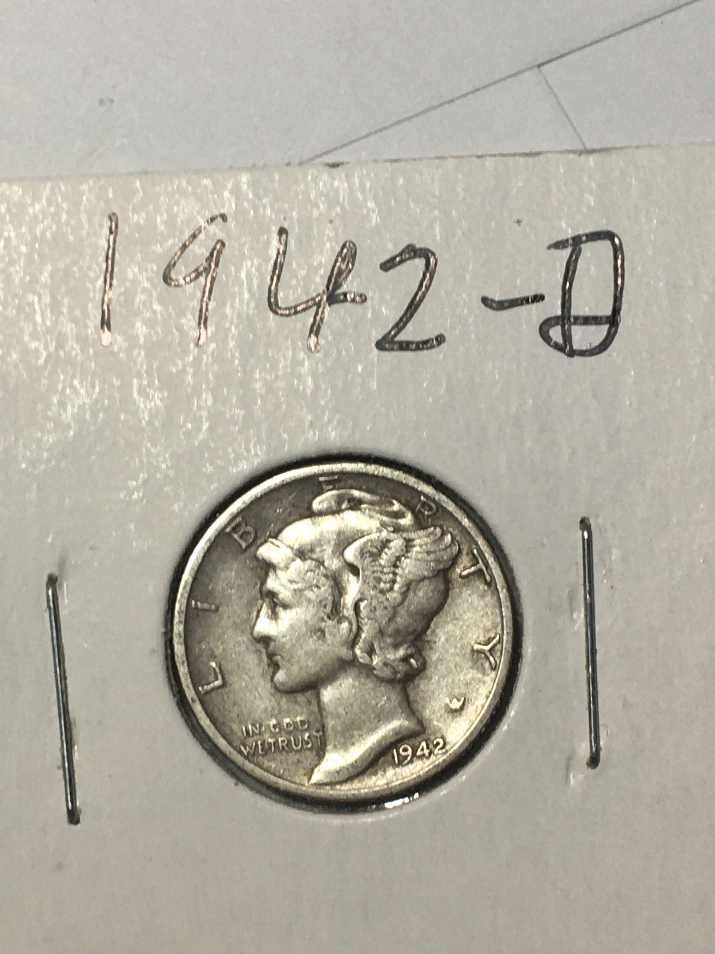 1942 D Mercury Dime