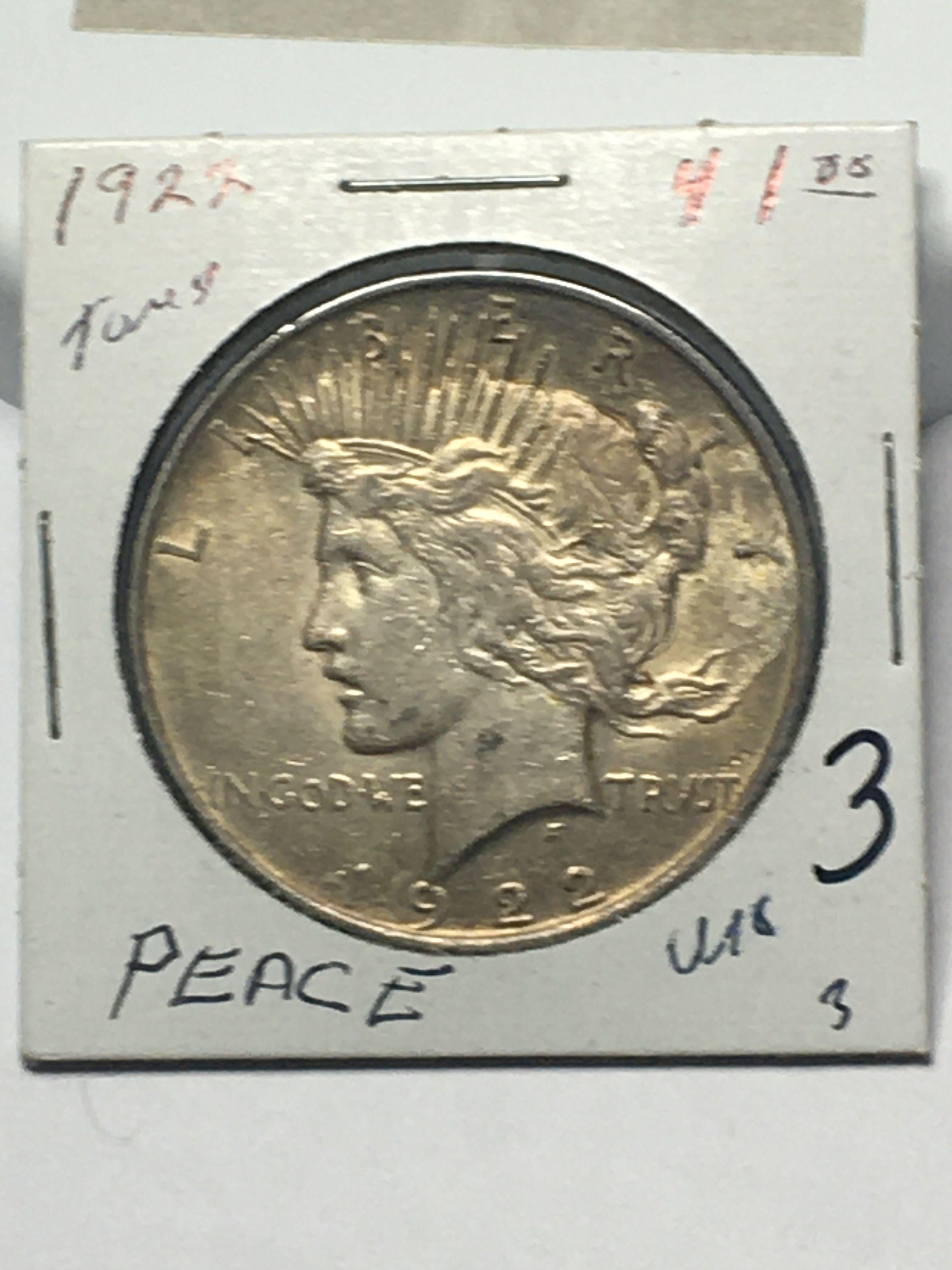 1922 P Peace Silver Dollar