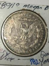 1891 O Morgan Dollar